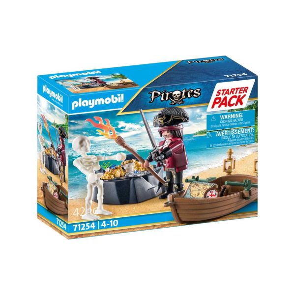 PLAYMOBIL 71254 - Pirates - Starter Pack Pirat mit Ruderboot