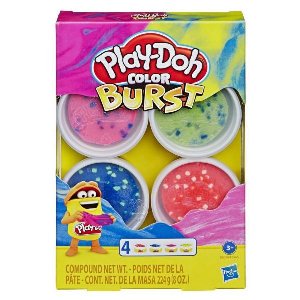 HASBRO E8060 - Play-Doh Color Burst - Pastellfarben mit 4 Dosen