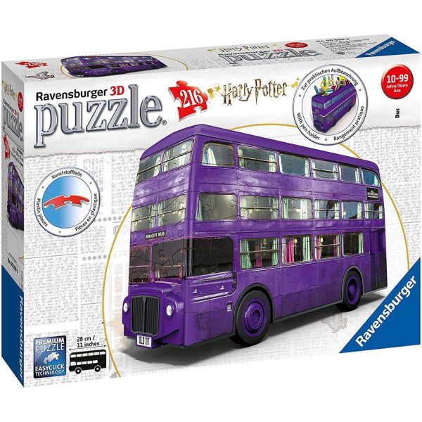 RAVENSBURGER 11158 - 3D Puzzle - Harry Potter, Nachtbus, 216 Teile
