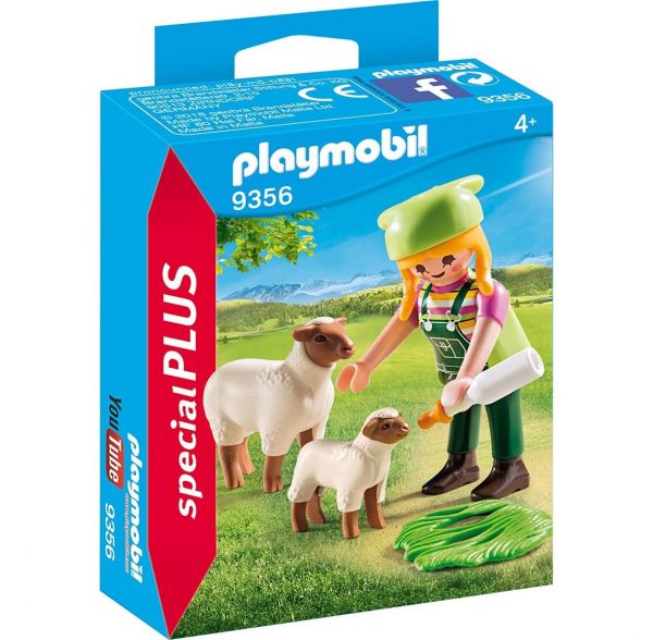 PLAYMOBIL 9356 - Special Plus - Bäuerin mit Schäfchen