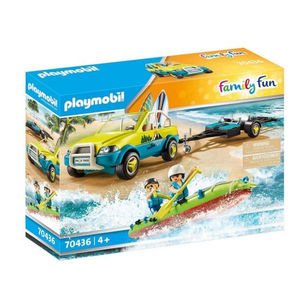 PLAYMOBIL 70436 - Family Fun - Strandauto mit Kanuanhänger