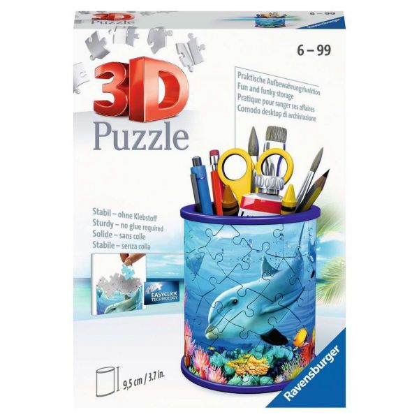 RAVENSBURGER 11176 - 3D-Puzzle Organizer - Utensilo Unterwasserwelt, 54 Teile