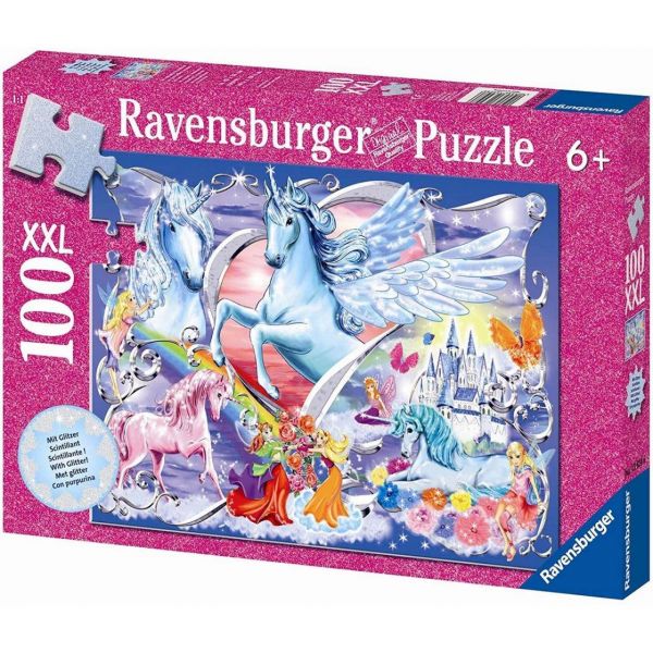 RAVENSBURGER 13928 - Puzzle - Die schönsten Einhörner XXL, 100 Teile