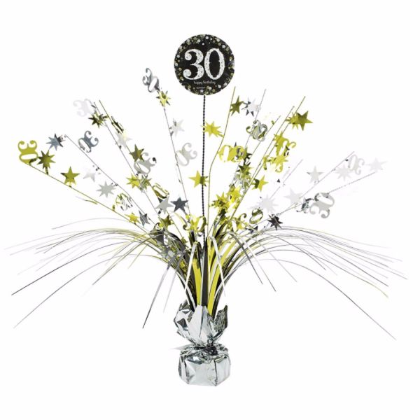 AMSCAN 110295 - Sparkling Celebrations Gold, 30. Geburtstag - Tischdekoration Kaskade, 45,7 cm