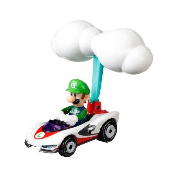 MATTEL GVD35 - Hot Wheels - Mario Kart, Luigi P-Wing Cloud Glider