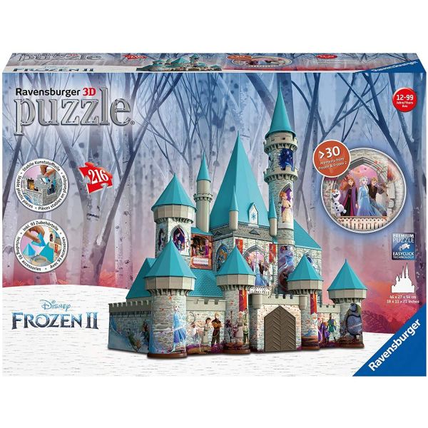 RAVENSBURGER 11156 - 3D Puzzle - Frozen 2, Schloss, 216 Teile