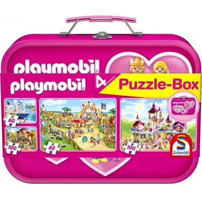 SCHMIDT 56498 - Puzzle Koffer - PLAYMOBIL, pink