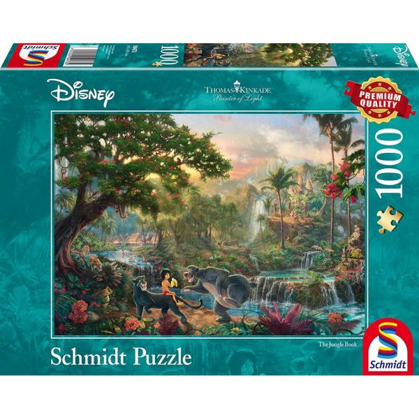 SCHMIDT 59473 - Puzzle - Thomas Kinkade, Disney Dschugelbuch, 1000 Teile