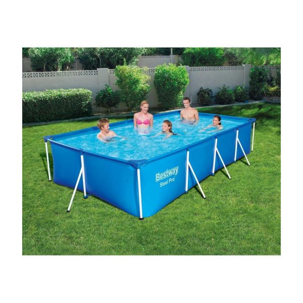 BESTWAY 56405 - Pool - Steel Pro™ Frame Pool ohne Pumpe, 400x211x81cm