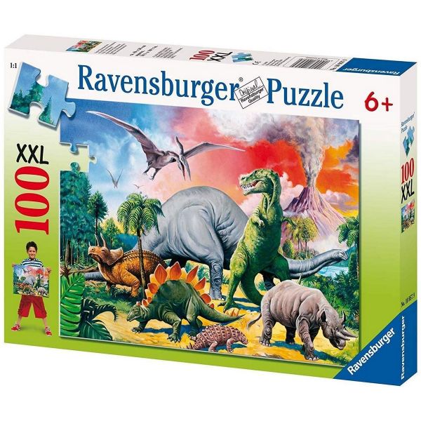 RAVENSBURGER 10957 - Puzzle - Unter Dinosauriern - XXL , 100 Teile