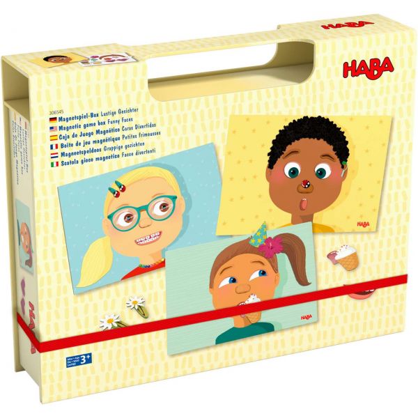 HABA 306545 - Magnetspiel-Box - Lustige Gesichter