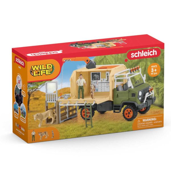 SCHLEICH 42475 - Wild Life - Großer Truck Tierrettung
