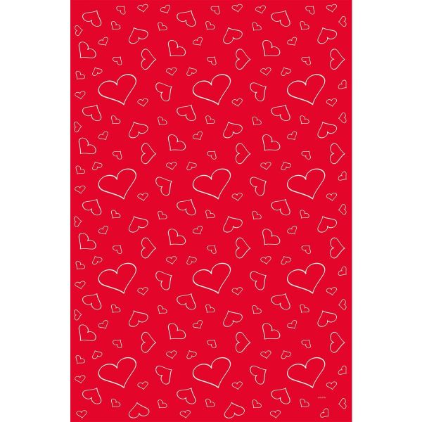 FOLAT 24457 - Geburtstag &amp; Party - Roter Teppich mit Herzen, 450 x 60 cm