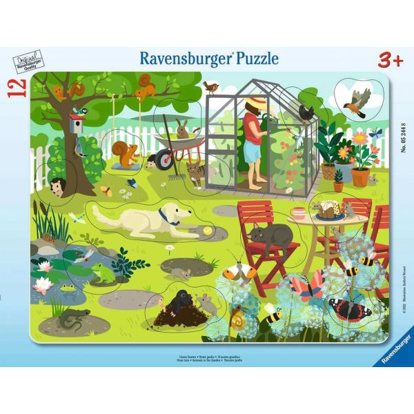 RAVENSBURGER 05244 - Rahmenpuzzle - Unser Garten, 12 Teile