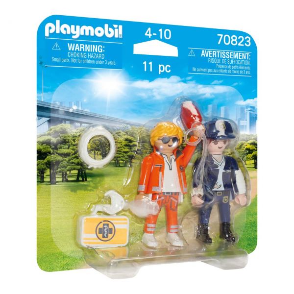PLAYMOBIL 70823 - DuoPacks - Notarzt und Polizistin