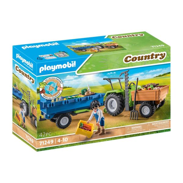 PLAYMOBIL 71249 - Country Bauernhof - Traktor mit Hänger