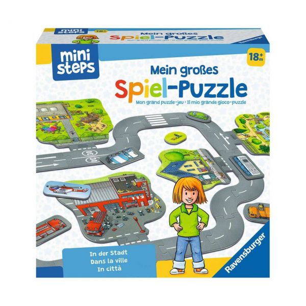 RAVENSBURGER 04192 - ministeps® - Mein großes Spiel-Puzzle: In der Stadt