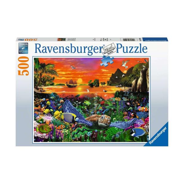 RAVENSBURGER 16590 - Puzzle - Schildkröte im Riff, 500 Teile