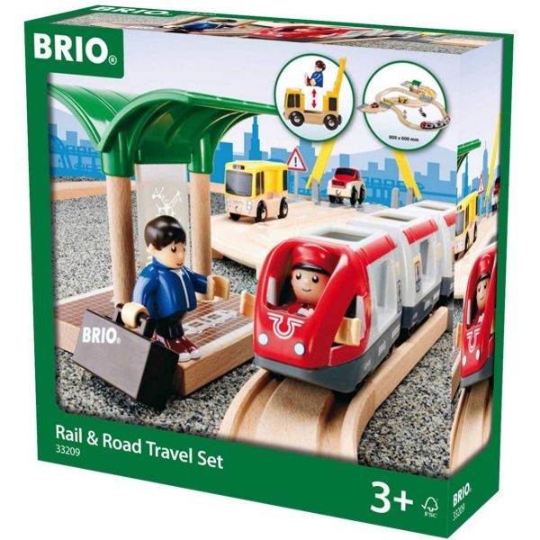 BRIO 33209 - WORLD - Straßen und Schienen Reisezug Set