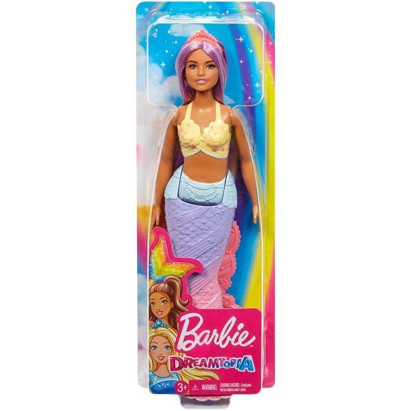 MATTEL FXT09 - Barbie Dreamtopia - Meerjungfrau, lila Haare