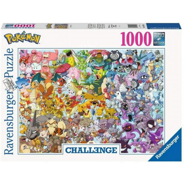 RAVENSBURGER 15166 - Puzzle - Pokémon Pokemon Wimmelpuzzle Challenge, 1000 Teile