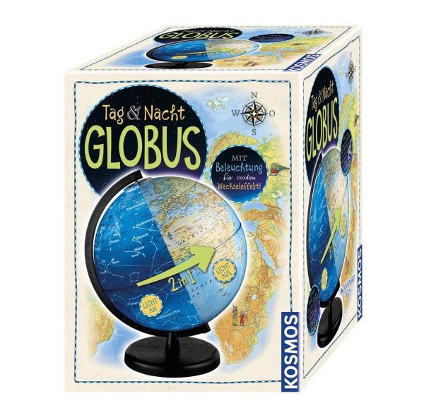 KOSMOS 673017 - Experimentierkasten - Tag &amp; Nacht Globus