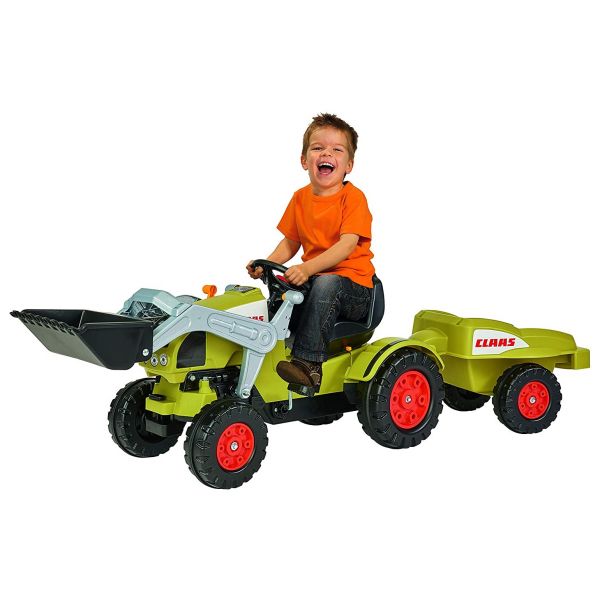 BIG 800056553 - Kinderfahrzeug - Traktor Claas Celtis Loader mit Anhänger