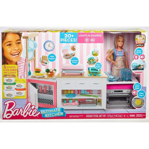 MATTEL FRH73 - Barbie - Cooking und Baking Deluxe Küche Spielset und Puppe