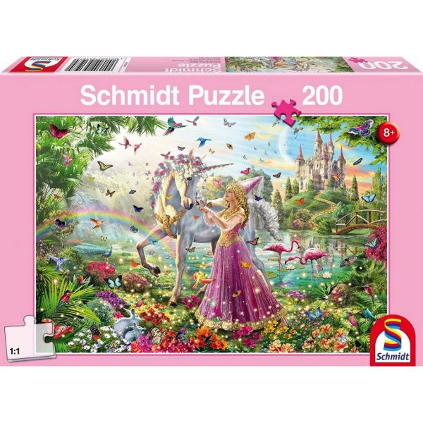 SCHMIDT 56197 - Puzzle - Schöne Fee im Zauberwald, 200 Teile