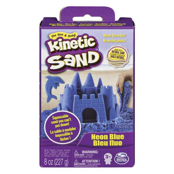 Spin Master 12496 - Kinetic Sand - Sand Pack Neon Blau, 226g