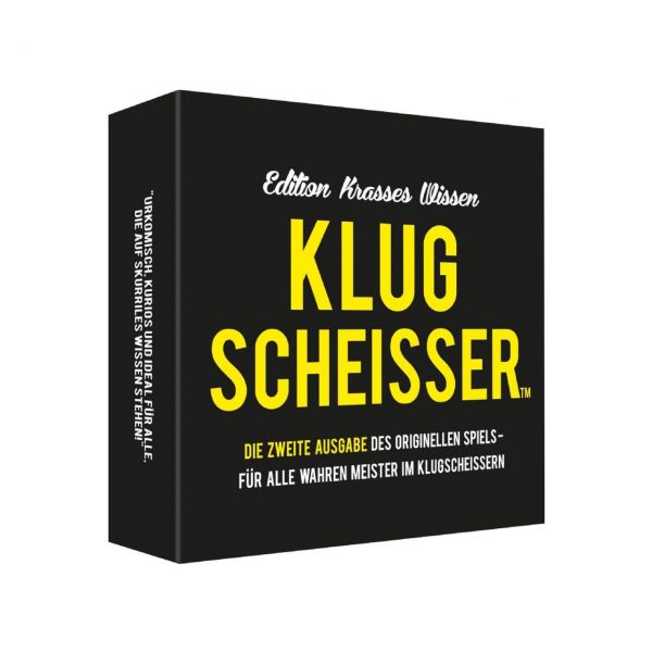 KYLSKAPSPOESI 43011 - Kartenspiel - Klugscheisser 2 Black Edition, Edition krasses Wissen