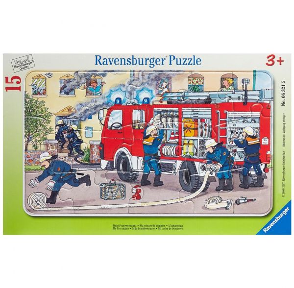 RAVENSBURGER 6321 - Puzzle - Mein Feuerwehrauto, 15 Teile