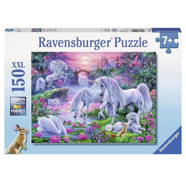 RAVENSBURGER 10021 - Puzzle - Einhörner im Abendrot - XXL,150 Teile