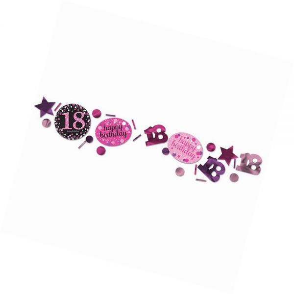 AMSCAN 9900578 - Sparkling Celebrations Pink, 18. Geburtstag - Konfetti, 43g