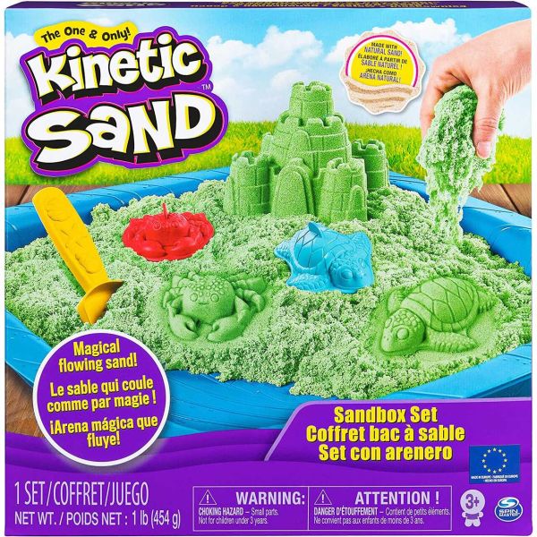 Spin Master 19405 - Kinetic Sand - Sand Box Set Grün, 454g