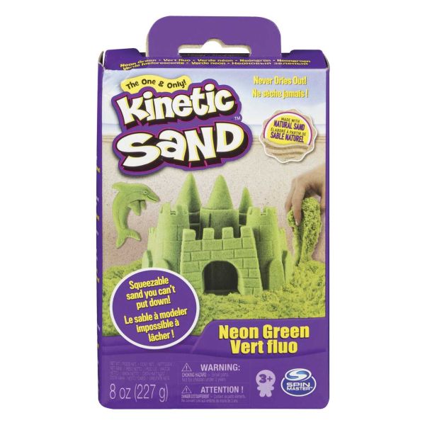 Spin Master 12496 - Kinetic Sand - Sand Pack Neon Grün, 226g