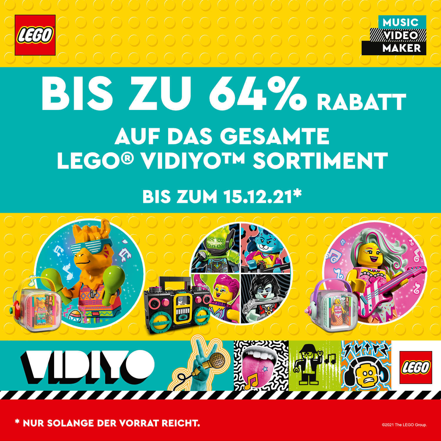 Bis zu 53% auf LEGO Vidiyo bei Spielzeugwelten.de