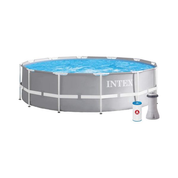 INTEX 26716GN - Pool - Prism Frame Set mit Pumpe, rund, 366x99cm