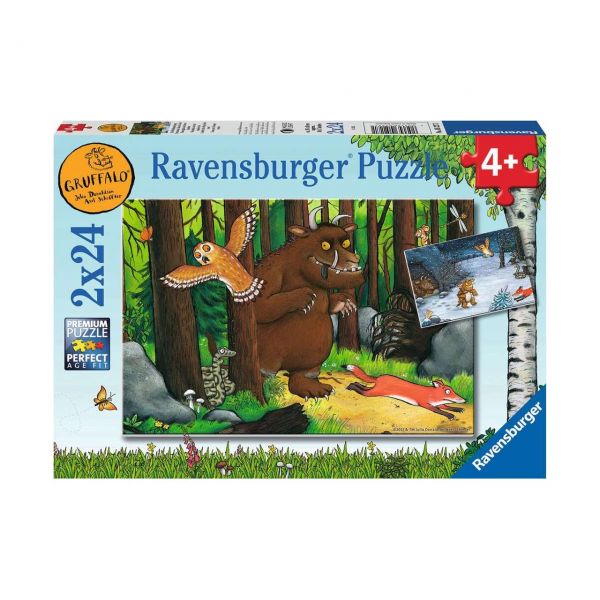 RAVENSBURGER 05227 - Puzzle - Grüffelo, Der Waldspaziergang, 2x24 Teile