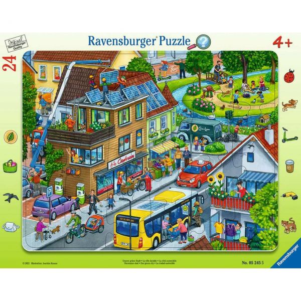 RAVENSBURGER 05245 - Rahmenpuzzle - Unsere grüne Stadt, 24 Teile