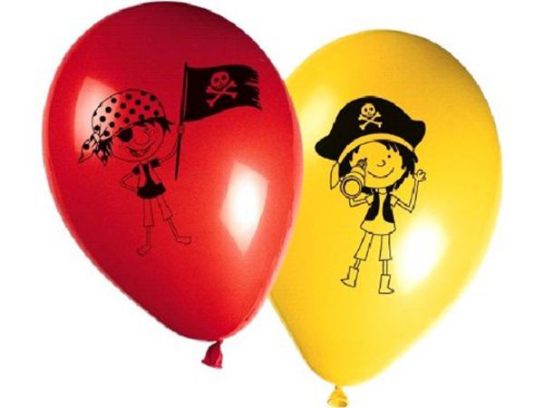 FOLAT 1009P - Geburtstag &amp; Party - Kleine Piraten Luftballons, 8 Stk., 30 cm