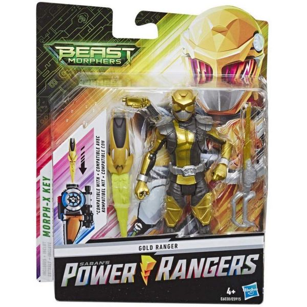 HASBRO E6030 - Power Rangers - Beast Morphers, GOLD RANGER