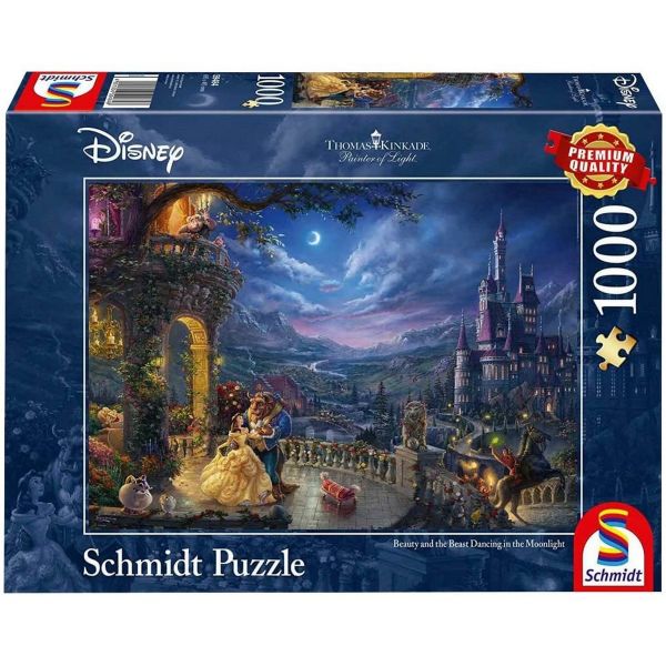 SCHMIDT 59484 - Puzzle - Thomas Kinkade, Disney Die Schöne das Biest 1000 Teile