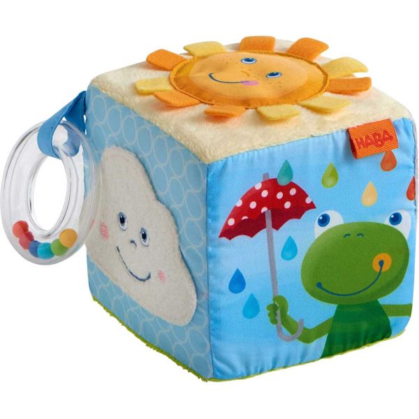 HABA 306030 - Babyspielzeug - Spielwürfel Regenbogenwelt
