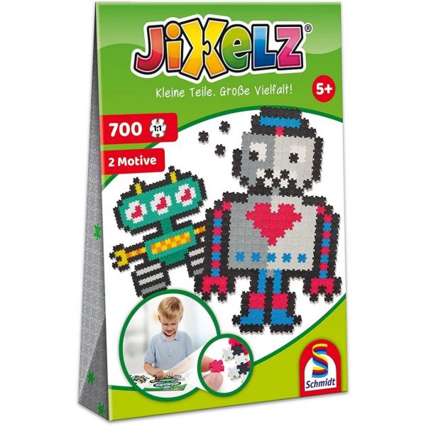 SCHMIDT 46114 - Jixelz - Roboter, 700 Teile, 2 Motive