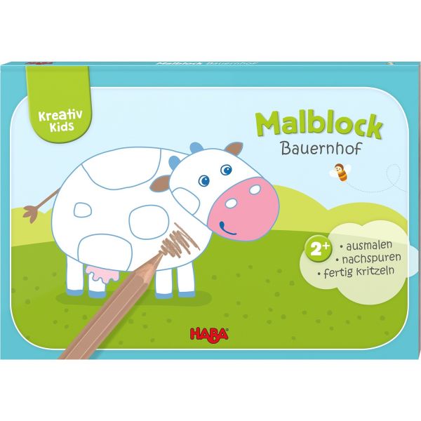 HABA 304436 - Kreativ Kids - Malblock Bauernhof