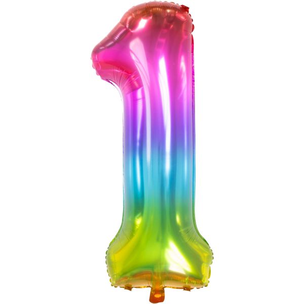 FOLAT 63421 - Folienballon - Zahl 1, Yummy Gummy, 86cm