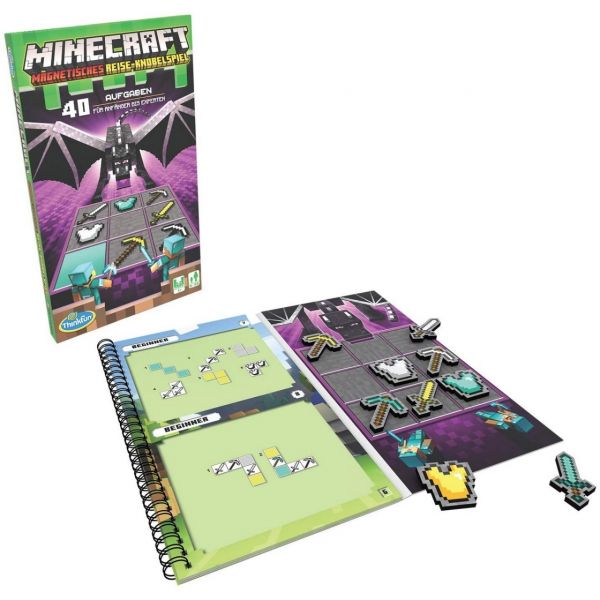 ThinkFun 76402 - Spiel - Minecraft, Das magnetische Reisespiel