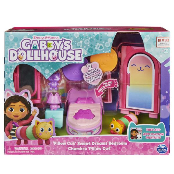 Spin Master 37411 - Gabby&#039;s Dollhouse - Deluxe Room, Pillow Cats Schlafzimmer