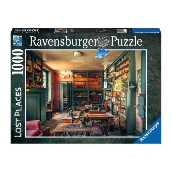 RAVENSBURGER 17101 - Puzzle - Lost Places: Mysterious castle library, 1000 Teile